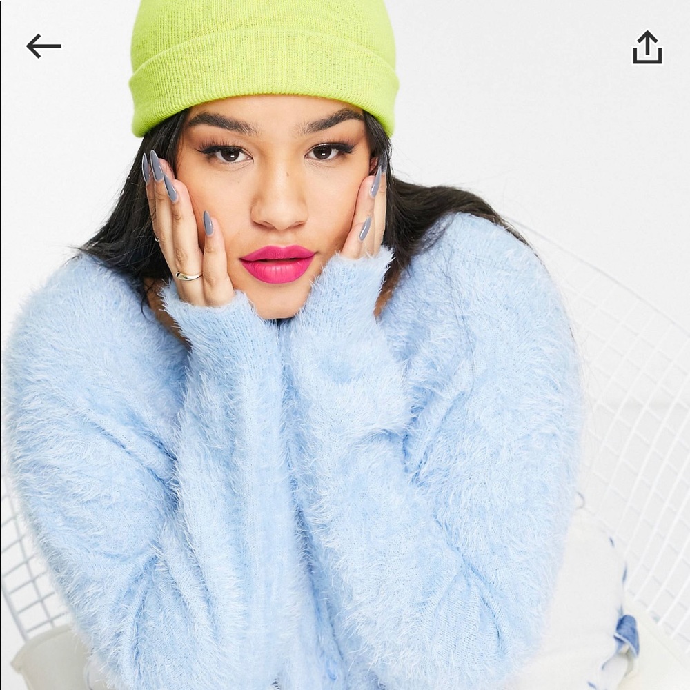 COLLUSION Plus fluffy cardigan in blue